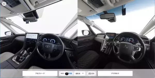 「PCで「ドアの開き具合」までチェック。carview!の360度比較機能がマニアックすぎる」の画像