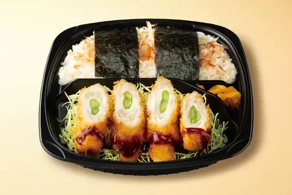 「アスパラ×のり弁で春全開！「豚巻きフライ」がおいしそ」の画像