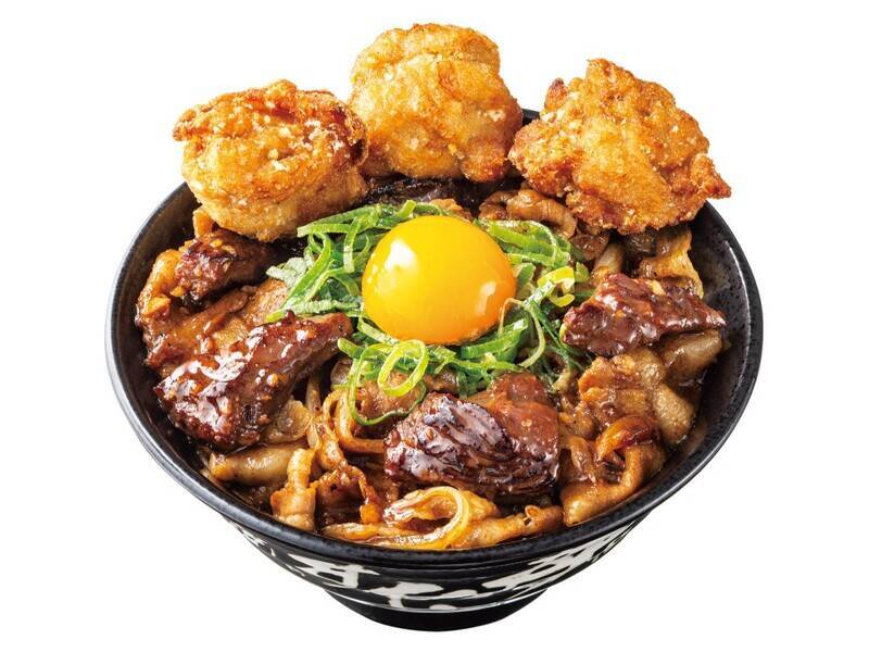 総重量500g超！牛ハラミ×豚バラのボリューム丼が登場！「米より肉」な大迫力