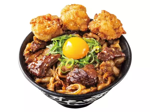 「総重量500g超！牛ハラミ×豚バラのボリューム丼が登場！「米より肉」な大迫力」の画像