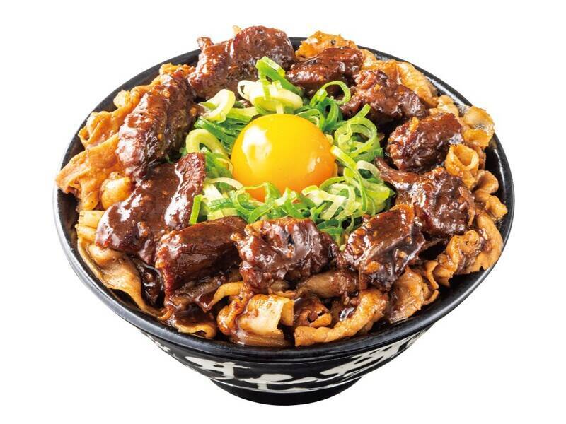 総重量500g超！牛ハラミ×豚バラのボリューム丼が登場！「米より肉」な大迫力