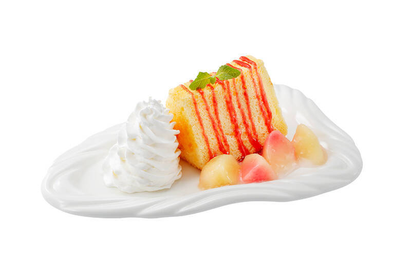 びっくりドンキーにド迫力「桃のジョッキパフェ」　季節の桃デザート4種登場