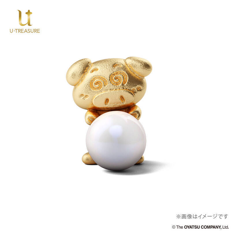 【!?】「ブタメン」のキャラクターが純金フィギュアに！ しかも真珠まで付いてる