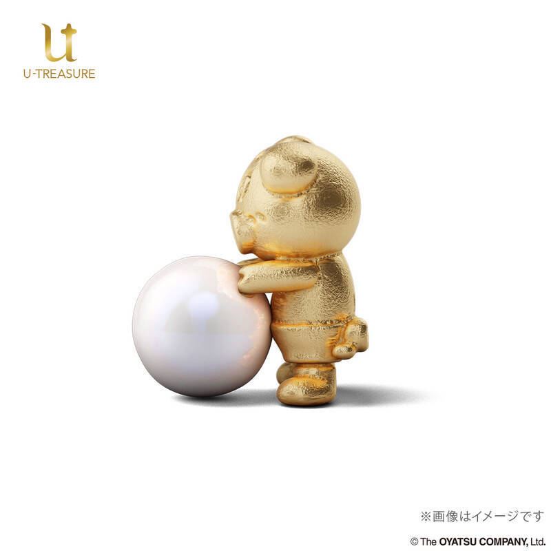 【!?】「ブタメン」のキャラクターが純金フィギュアに！ しかも真珠まで付いてる