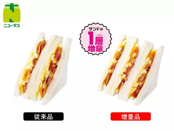 「サンドイッチも焼きそばパンも増量！ニューデイズ「増量フェス」開催　6月2日～」の画像