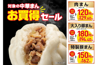 セブンの「肉まん」「豚まん」が最大56円引きに！本日よりセール