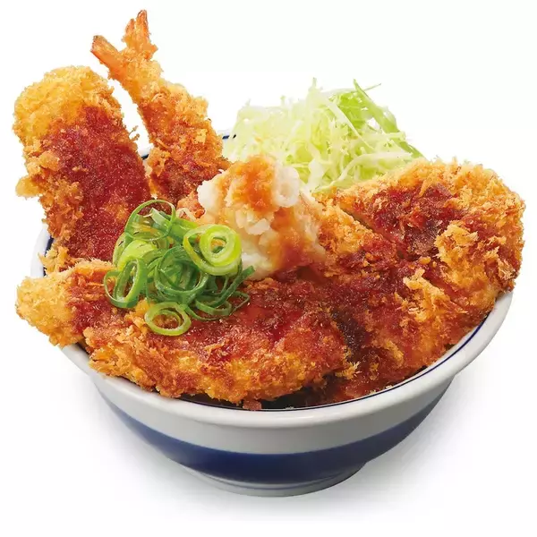 「かつや新作、物量系カツ丼！エビ・鮭・イカにとんかつまで」の画像