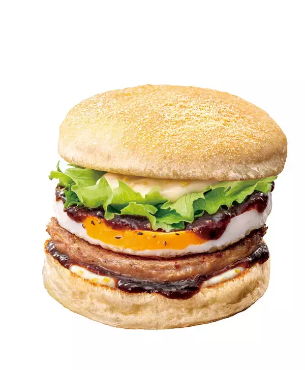 「肉、肉、肉のトリプル！ 「絶品月見」のボリュームバーガーがうまそ～！」の画像