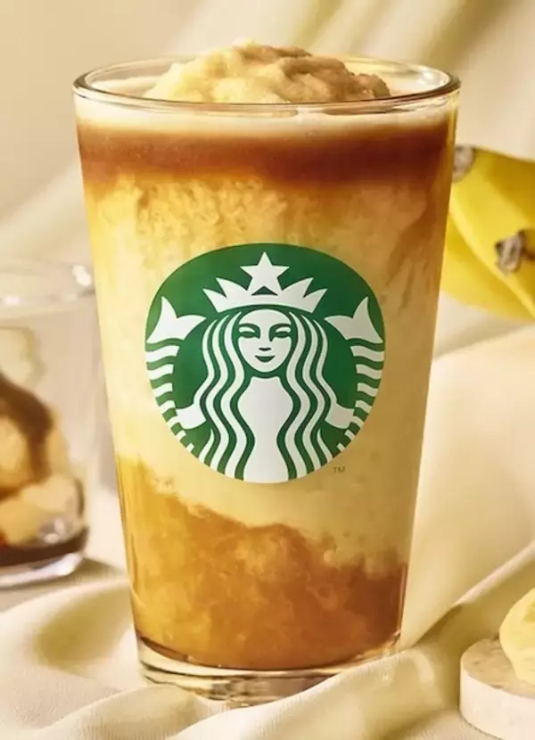 「スタバ新作「バナナ アフォガート フラペチーノ」バナナの甘さ×コーヒー香る」の画像