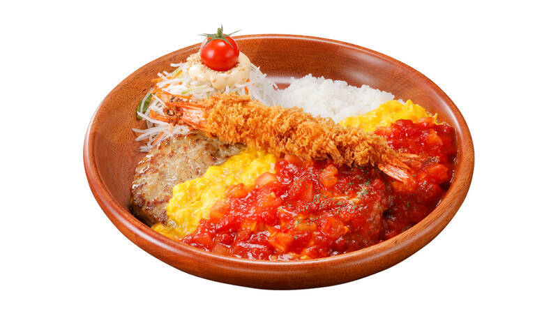 うわ、おいしそう！びっくりドンキー夏限定「トマト弾けるハンバーグ」