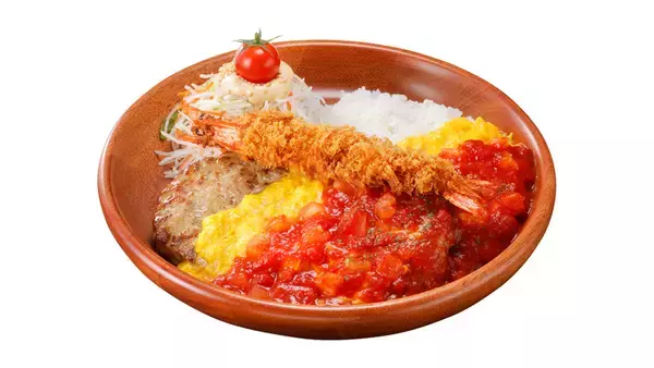 「うわ、おいしそう！びっくりドンキー夏限定「トマト弾けるハンバーグ」」の画像