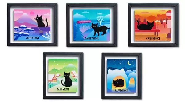 「かわいすぎ注意♡ ベローチェの“ステンドグラス風ねこグッズ”が冬限定でゲットできる」の画像