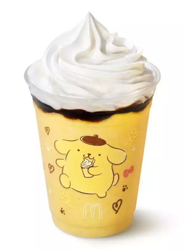 「マクドナルドにキティ＆ポムポムプリ！まるで”飲むプリン”なフラッペも」の画像