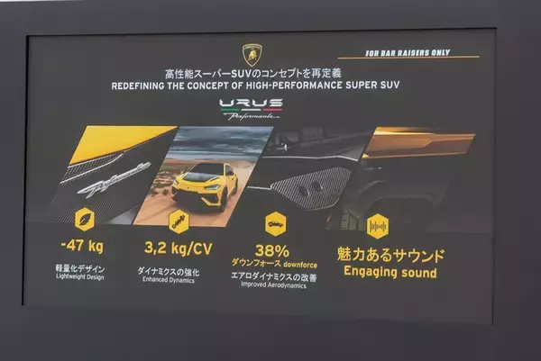「ランボルギーニもガソリンエンジン車は終焉に！ スーパーSUV「URUS」の新モデルを発表」の画像