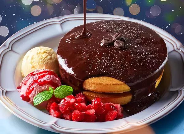 「このビジュやばい！あつとろ「濃厚チョコホットケーキ」が冬限定で」の画像