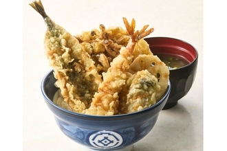 てんや「牡蠣×秋刀魚」の秋天丼！ 海老も入った贅沢5種盛り