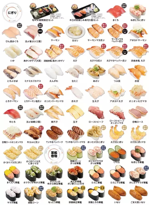 「かっぱ寿司「食べ放題」を全店実施を延長！すし、ラーメンなど100種が食べ放題」の画像