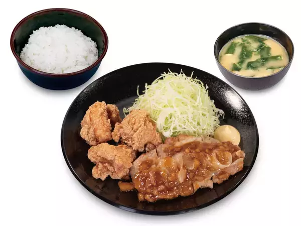 「ガッツリ！とんかつの「松のや」にカツ×ポークステーキの相盛り」の画像