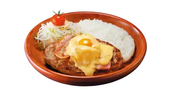 「めっちゃそそる！ びっくりドンキー「月見バーグ」 卵黄×ポテトなどたまらん組み合わせ」の画像