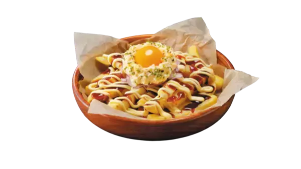 「めっちゃそそる！ びっくりドンキー「月見バーグ」 卵黄×ポテトなどたまらん組み合わせ」の画像