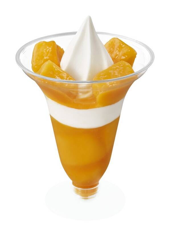 トロピカルな「完熟アップルマンゴーパフェ」が今年もミニストップで！ マンゴー2倍の「得盛パフェ」も用意!!