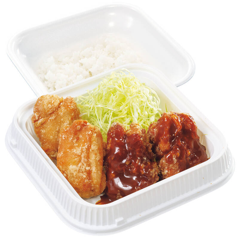 からやま「デミハンバーグとデミからあげの合盛り定食」デミからあげも新登場