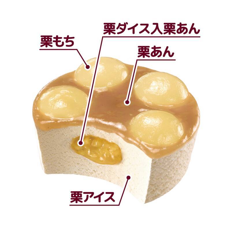 栗あん×栗もちのぜいたく4層仕立て！ 井村屋から秋限定「やわもちアイス 栗づくし」