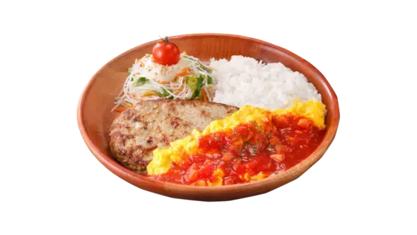 「ドンキーに「トマトのオムバーグディッシュ」!! 夏はお肉もサッパリ」の画像