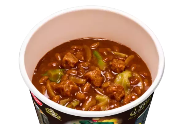 「あの「アパ社長カレー」がお湯かけ5分の“日清カップメシ”に！ ひと目でわかるパッケージ」の画像