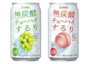 無炭酸チューハイ「するり」宝酒造から、マスカットと白桃の2フレーバー