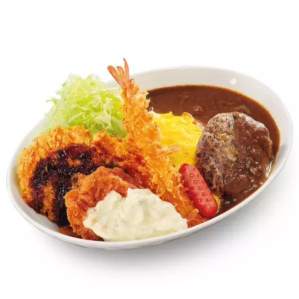 「かつやの売れすぎ「豪快のせ」が復活！カツも肉も全部のせなオムカレー」の画像
