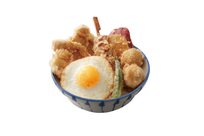 鶏天3枚ドーン！「お月見天ぷら定食」、ご飯おかわり何度でも無料だって