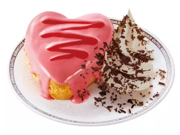 「【コメダ×ゴディバ】史上初の「ハートのシロノワール」ルビーチョコレートをまとった特別な一品」の画像