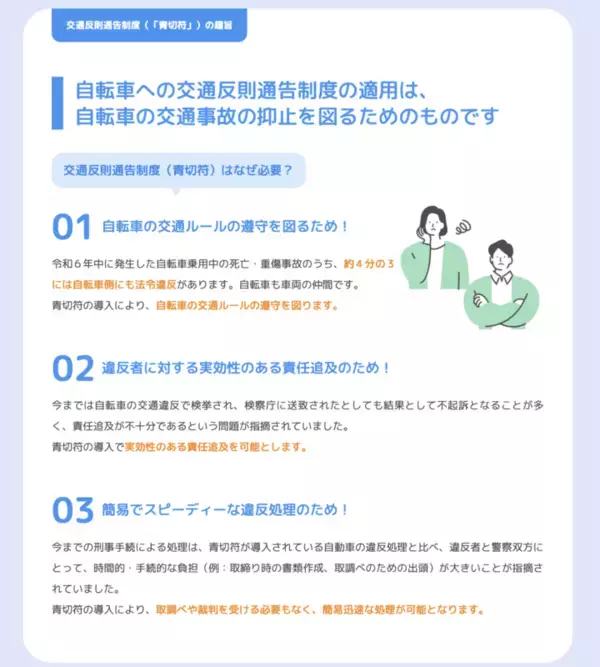 「自転車の違反処理が変わる 4月1日から開始された“青切符”制度を確認する」の画像