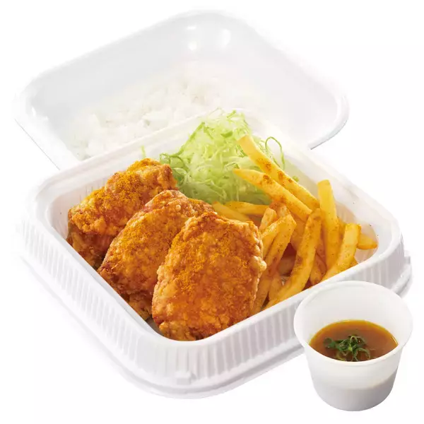 「天才では？ カレーだれで食べる「カレーつけから定食」ごはん止まらなそう」の画像