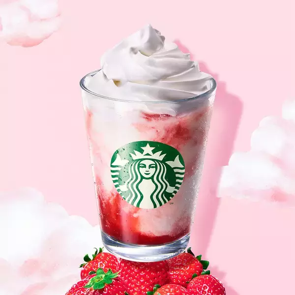 「きた！スタバ新作いちごづくし、シュークリームフラペなど3種」の画像