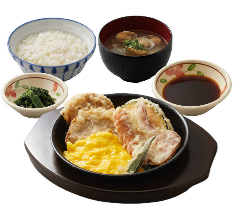肉肉しい「とろたまチャーシュー天丼」さん天で！50円でエビも付けられる