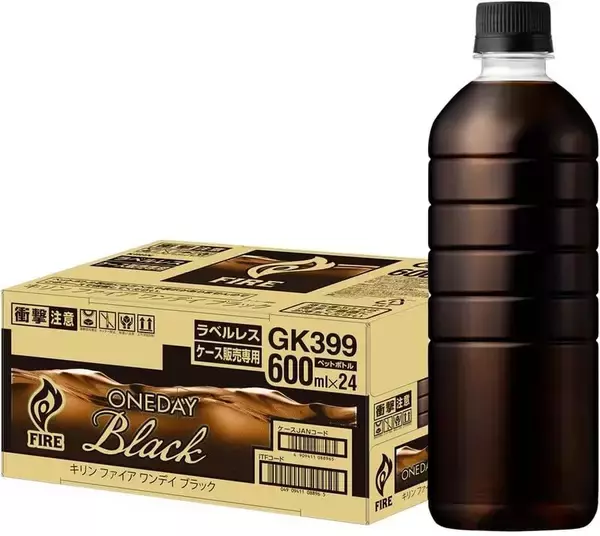作業中にコーヒーが手放せない人向けか!? 600mlのブラックコーヒーが1本あたり約89円のまとめ買い価格に