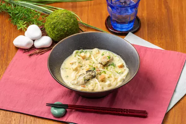 「秋冬の本気うどん！ 「牡蠣とあさりのチャウダーうどん」 寒い日にぴったり♡」の画像