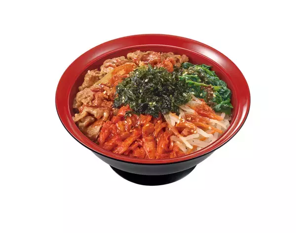 「【本日】すき家「おんたまビビンバ牛丼」発売、絶対おいしいまぜまぜメニュー」の画像
