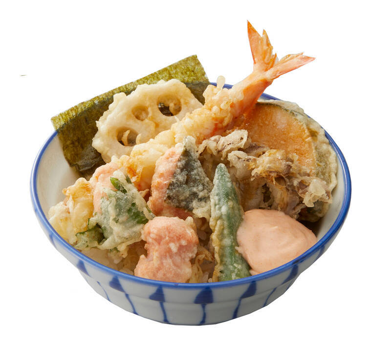 天ぷら×明太子定食、ご飯はおかわり自由！こりゃどんどん進んじゃう！