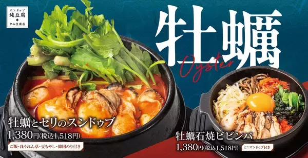 アツアツ「牡蠣」のスンドゥブが登場！ 冬が旬の「セリ」と一緒に楽しむ