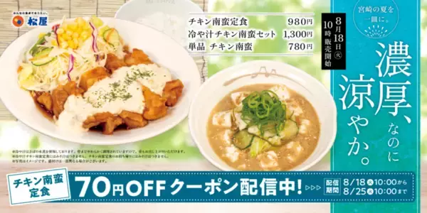 「松屋1300円「チキン南蛮×冷や汁」高いけど気になっちゃう！本日発売」の画像
