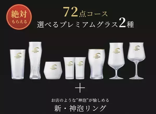 「必ずもらえる！プレモル“神泡グラス”キャンペーンが6年ぶり復活、これは欲しい…」の画像