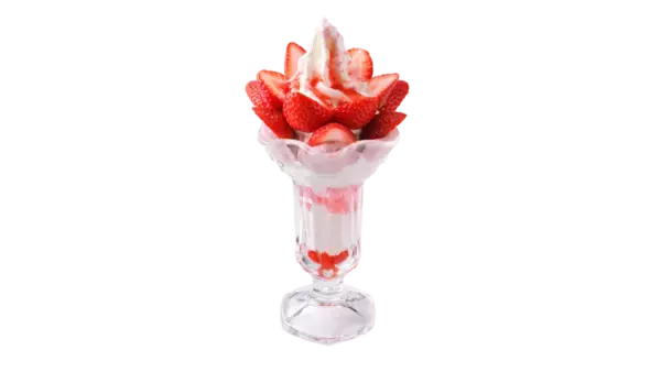 「「ジョッキパフェ」も登場！完熟いちごの4種スイーツをハンバーグのデザートに」の画像