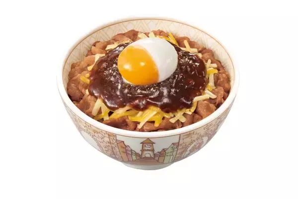 「これは優勝！すき家「デミグラスチーズ牛丼」おんたまのせてトロうま～！」の画像