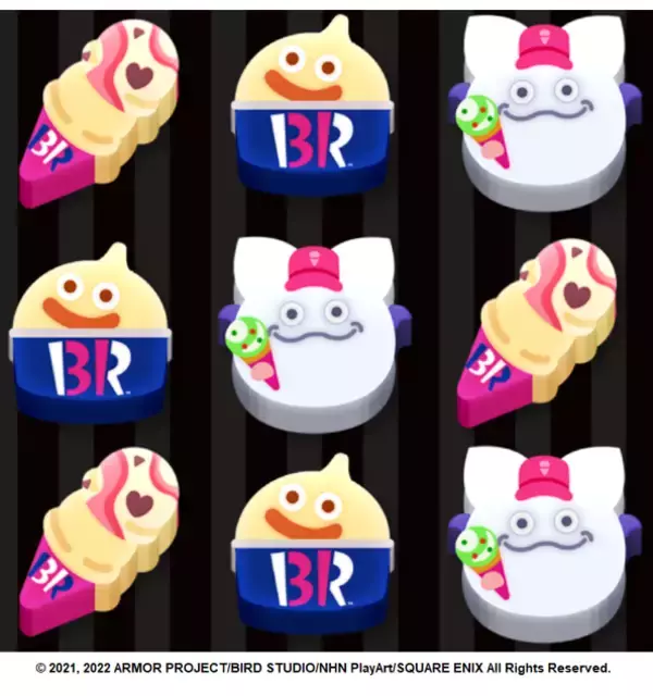 「サーティワンが「ドラクエ」シリーズとコラボ！ぷにっとスライムホイミ味アイス」の画像
