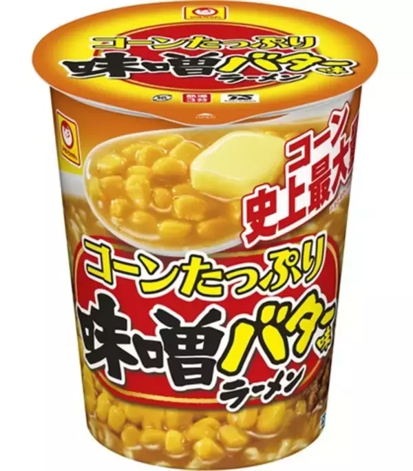 史上最大量のコーン！「マルちゃん味噌バター味ラーメン」