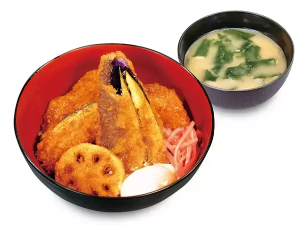「松のや「合い盛りタレかつ丼」登場！ ナス、かぼちゃ…野菜も“かつ”でおいしそ！」の画像