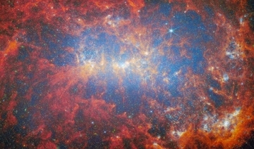 爆発的に星形成が進む矮小銀河NGC 4449　ジェイムズ・ウェッブ宇宙望遠鏡が撮影